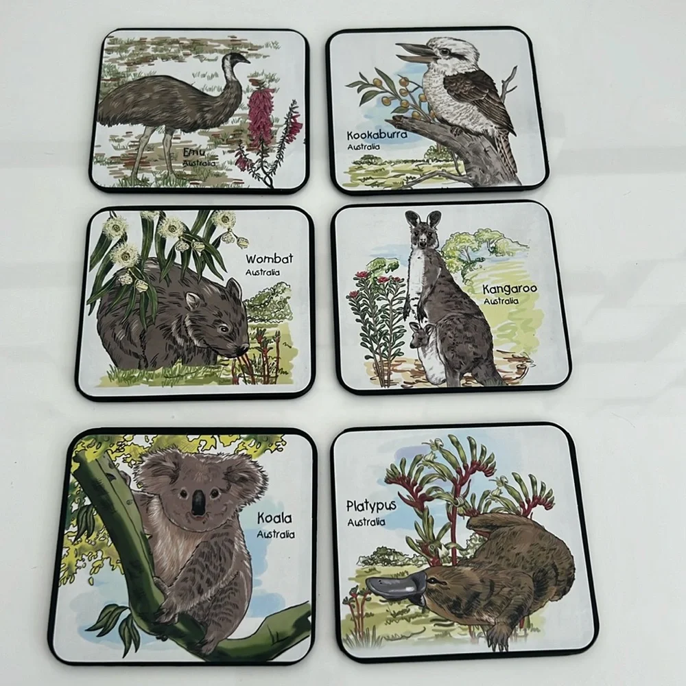 Australia Theme set of 6 coasters